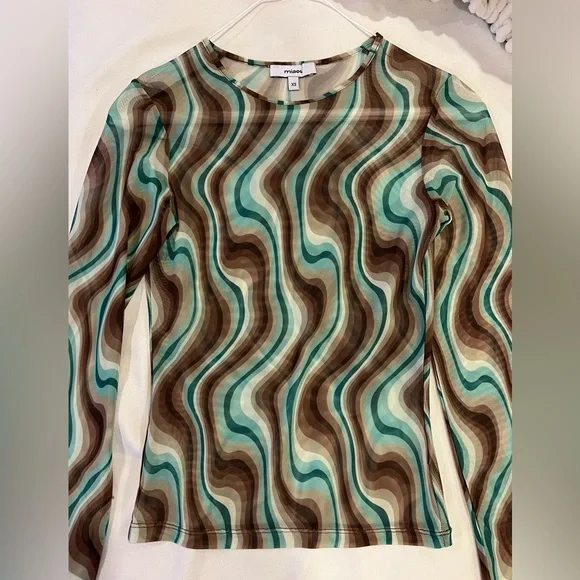 Miaou long sleeve tee in mint chocolate swerve - Picture 4 of 5